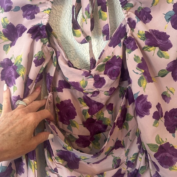 Nasty Gal Purple Pink Square Neck Bodycon Dress - Picture 8 of 14